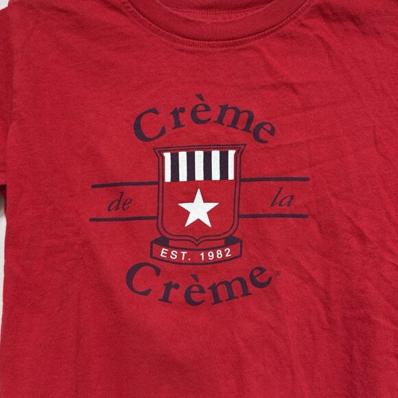 Creme De La Creme Shirt Top Kids Childrens Uniform Size 4 Rabbit Skins Red LS - Picture 2 of 7